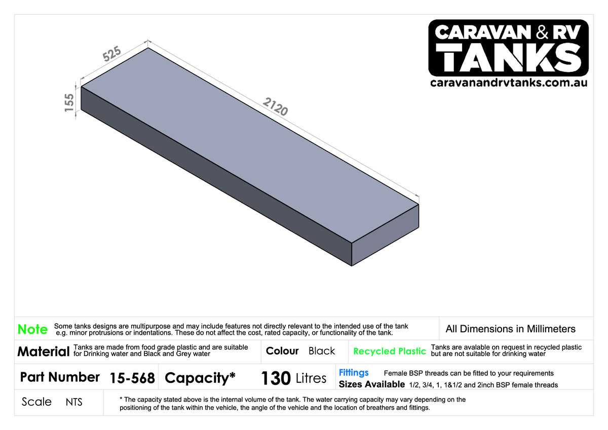 General Purpose Tank 130L [15-568]