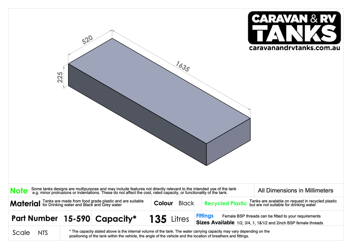 General Purpose Tank 135L [15-590]