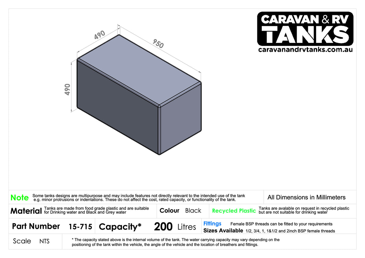 General Purpose Tank 200L [15-715]