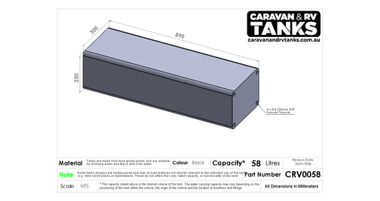 Caravan & RV Tank 58L [CRV0058]