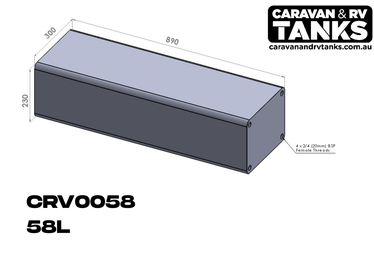 Caravan & RV Tank 58L [CRV0058]