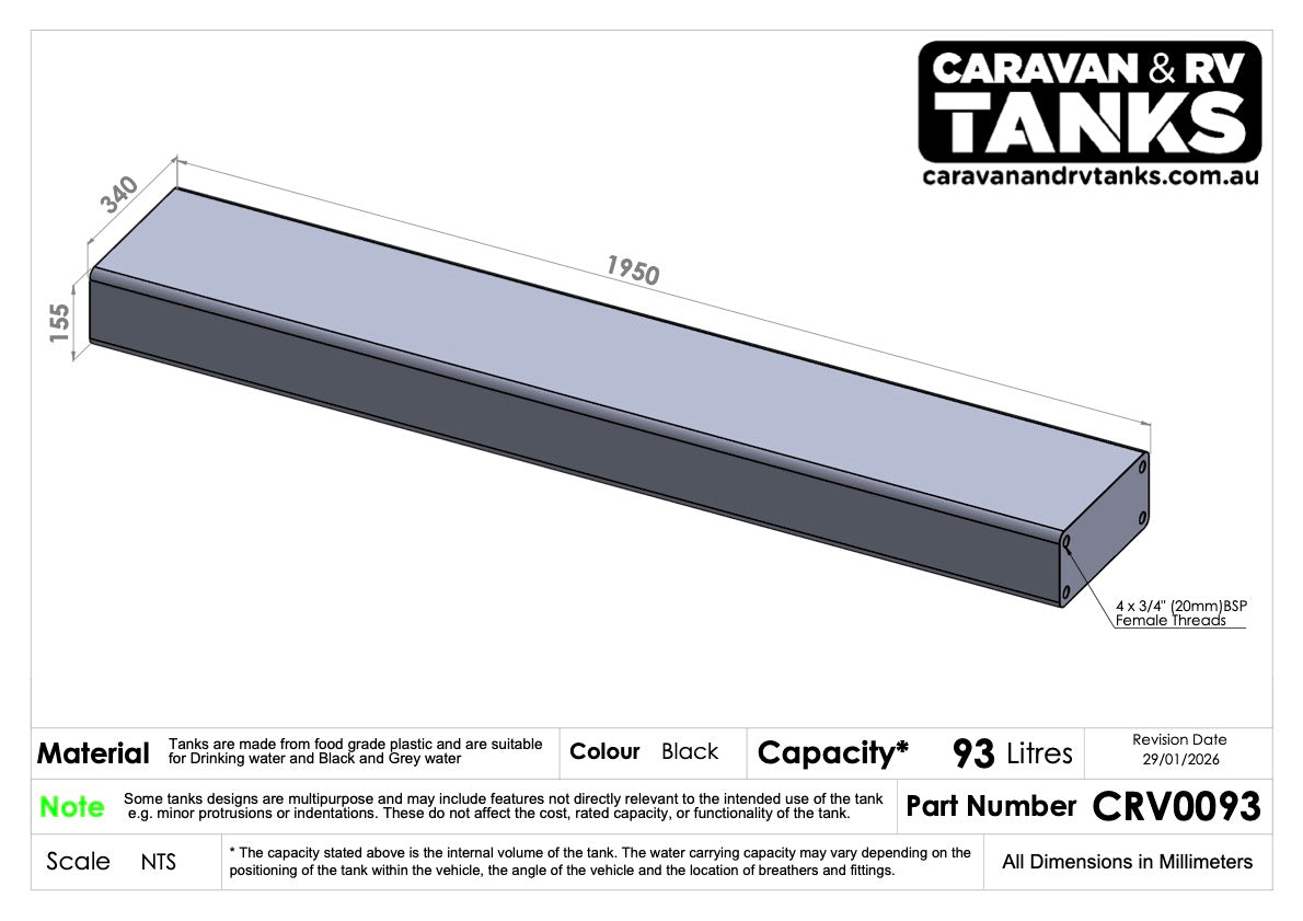Caravan & RV Tank 93L [CRV0093]