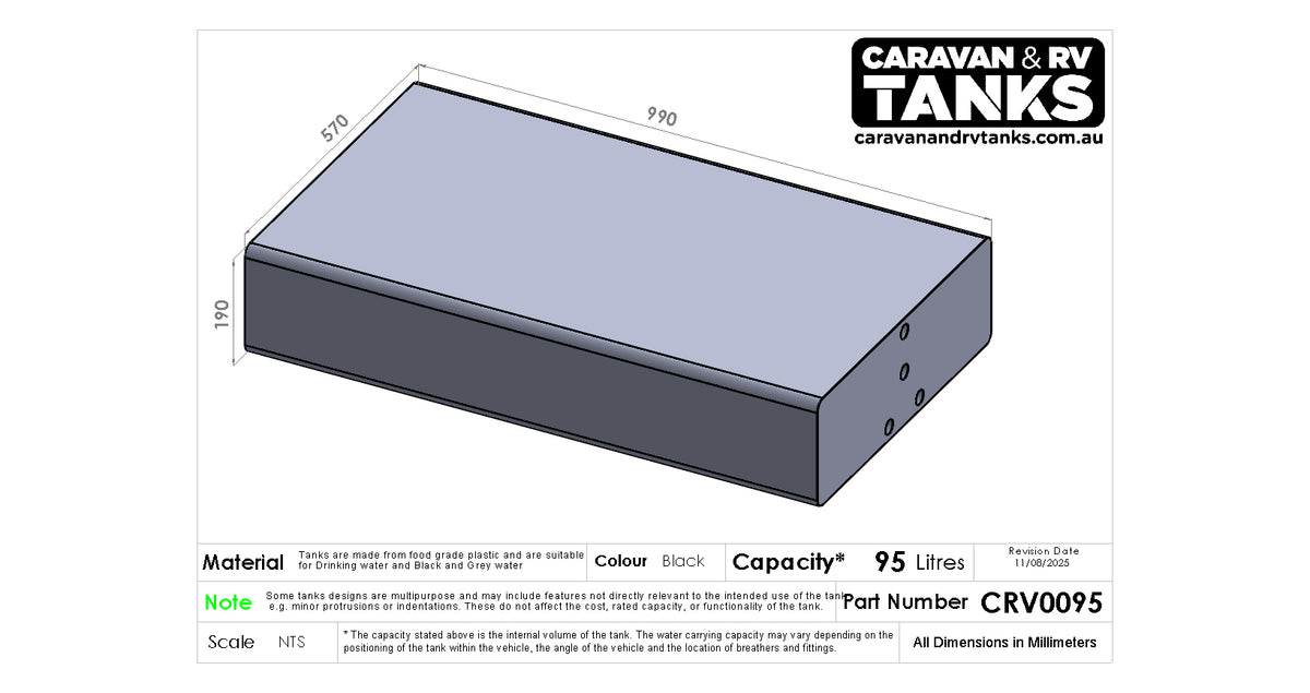 Caravan & RV Tank 95L [CRV0095]