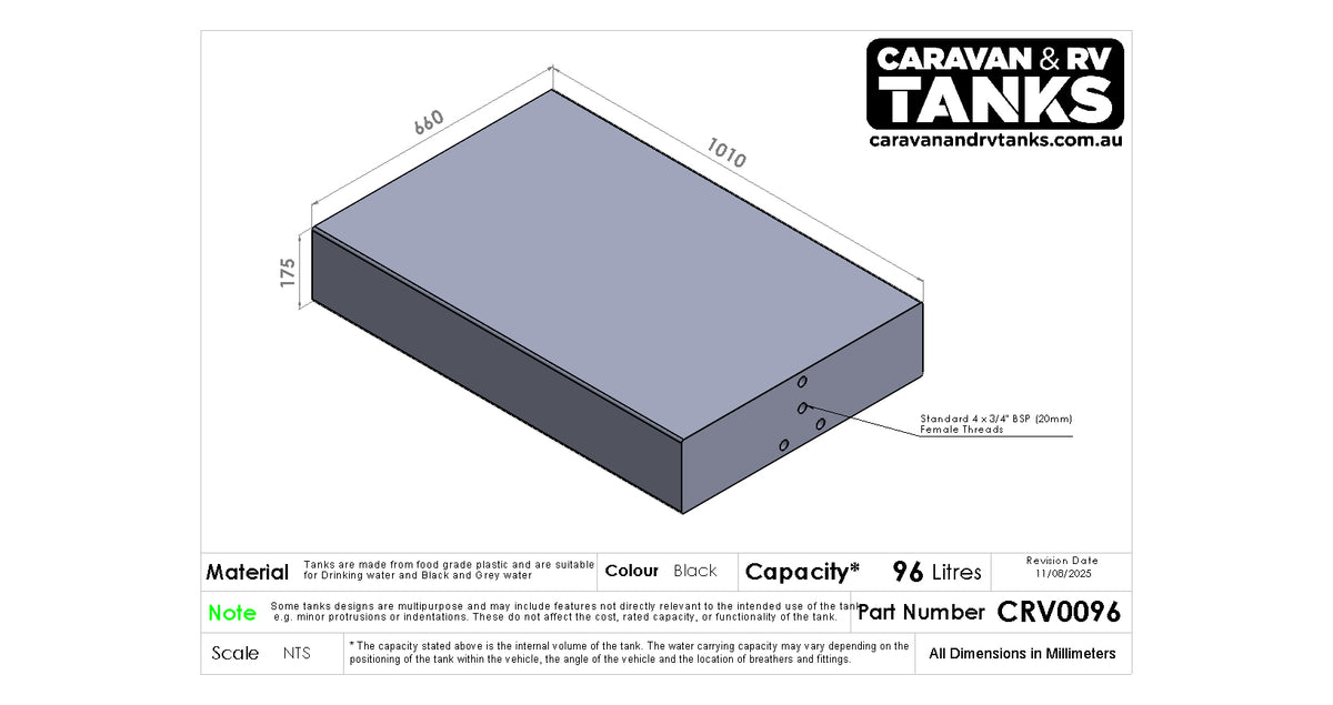 Caravan & RV Tank 96L [CRV0096]