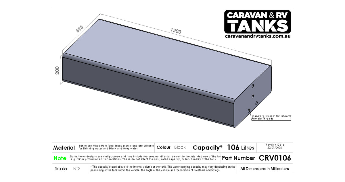 Caravan & RV Tanks 106L [CRV0106]