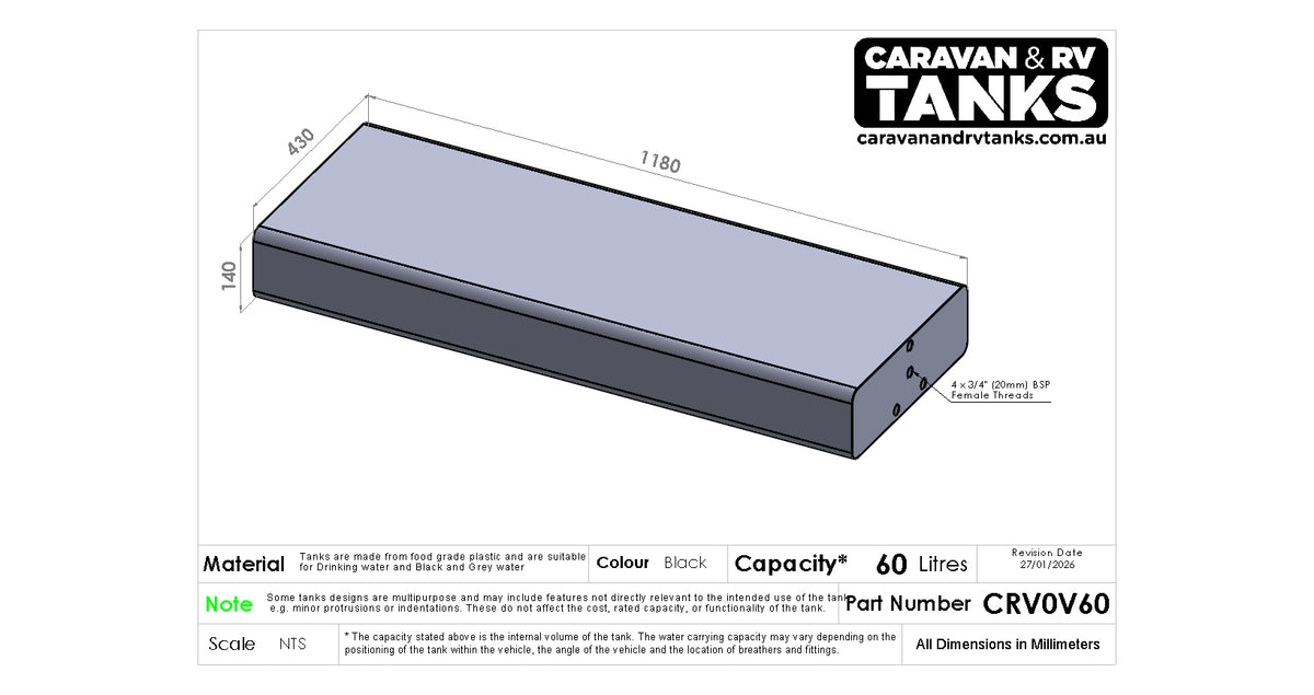 Caravan & RV Tank 60L [CRV0V60]